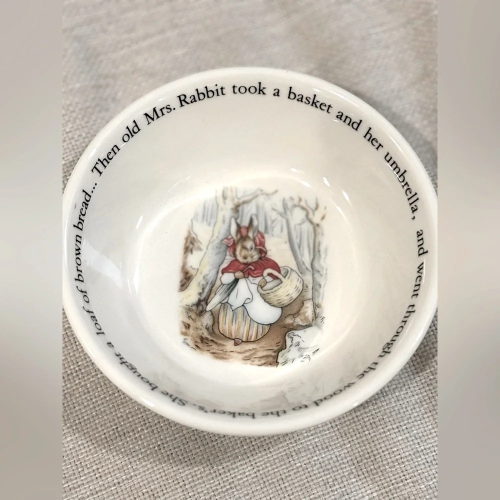 Wedgwood Beatrix Potter China Set. (3 Pc) Peter Rabbit | Bone | Vintage 90’s